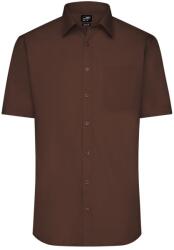 James & Nicholson (Daiber) Férfi rövid ujjú ing JN680 - Barna | XL (1-JN680-1760297)