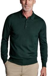 Charles Tyrwhitt Merino Polo Jumper - Forest Green - L