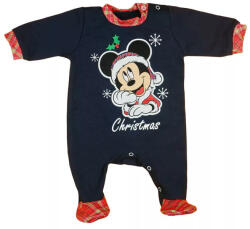  Disney hosszú ujjú, belül enyhén bolyhos baba rugdalózó karácsonyi Mickey egér mintával (62)
