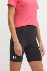 Under Armour edzős rövidnadrág Rival fekete, sima, magas derekú, 1386703 - fekete S