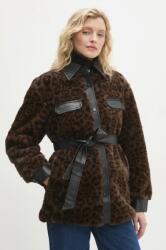 Answear Lab rövid kabát női, barna, átmeneti, oversize - barna M/L - answear - 33 990 Ft