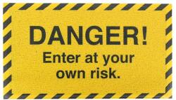 Artsy Doormats lábtörtlő Danger Enter At Your Own 70 x 40 cm - sárga Univerzális méret
