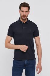Tommy Hilfiger poló sötétkék, férfi, sima - sötétkék L - answear - 33 990 Ft