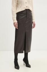 Answear Lab szoknya barna, maxi, egyenes - barna XL