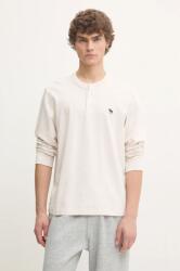 Abercrombie & Fitch pamut hosszúujjú bézs, sima, KI124-4534 - bézs XL