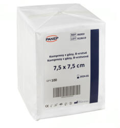 Panep Comprese din tifon, 8 straturi, 7, 5x7, 5 cm, nesterile