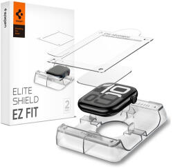 Spigen EliteShield EZ Fit Apple Watch 10 (46mm) kijelzővédő fólia felhelyező kerettel (2db) (AFL08579) - spigen