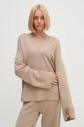 Calvin Klein gyapjú pulóver női, szürke, K20K207442 - bézs S