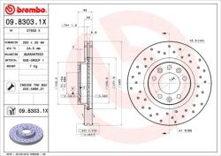 BREMBO Disc frana BREMBO 09.8303. 1X - automobilus