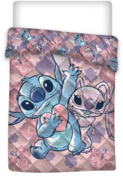  Disney Lilo és Stitch, A csillagkutya Heart steppelt ágytakaró, paplan 140x200cm - szukits