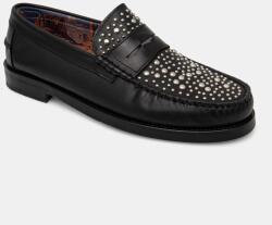 Naked Wolfe bőr mokaszin Riviera fekete, férfi, Riviera Black Studs - fekete Férfi 46