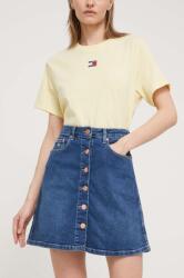Tommy Jeans farmer szoknya sötétkék, mini, egyenes - sötétkék 27