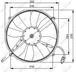 NRF ventilátor, motorhűtés NRF 47046 (47046)