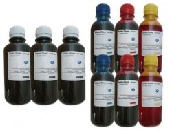 Alphachem Pachet Flacon Cerneala AlphaChem HP (650) 3x200ml CZ101AE Negru 2x200ml CZ102AE Cyan 2x200ml CZ102AE Magenta 2x200ml CZ102AE Galben si pix Schneider