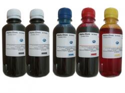 Alphachem Pachet Flacon Cerneala AlphaChem HP (652) 2x200ml F6V25AE Negru 1x200ml F6V24AE Cyan 1x200ml F6V24AE Magenta 1x200ml F6V24AE Galben si pix Schneider