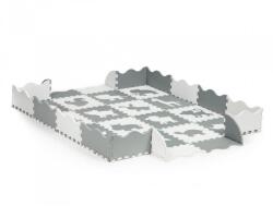 ECOTOYS Salteluta de joaca cu animale si cu pereti, 36 elemente ecoeva001 - gri