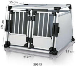 TRIXIE Cusca Transport Auto Trixie Dublu Metal, 95x69x88 cm