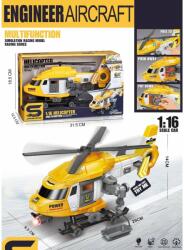 PITT Elicopter constructii scara 1: 16, efecte sonore si lumini, galben