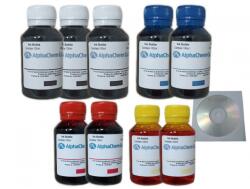 Alphachem Set Flacon Cerneala AlphaChem Compatibil Canon 3x100ml PG-560XL Negru, 2x100ml CLI-561XL 0, 2x100ml CLI-561XLM Magenta, 2x100ml CLI-561XLY Galben, 9buc Cdr Maxell cu plic