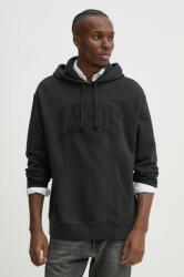 Levi's pamut melegítőfelső fekete, férfi, melange, kapucnis - fekete L