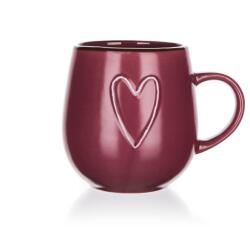 BANQUET Cană din ceramică Banquet HEART 500 ml, bordo