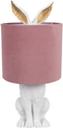 Clayre & Eef Veioza polirasina alba aurie textil roz Iepuras 20x43 cm E27 (6LMC0099WVP)