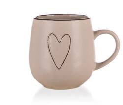 BANQUET Cană din ceramică Banquet HEART 500 ml, bej, bej