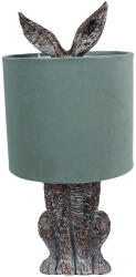 Clayre & Eef Veioza polirasina maro textil verde menta Iepuras 20x43 cm E27 (6LMC0099VLGR)