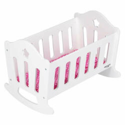 Free2Play Patut pentru papusi, Free2Play, Cu pernuta confortabila, 46x33x33 cm, White (83228)