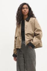 Answear Lab rövid kabát női, bézs, átmeneti, oversize - bézs M/L - answear - 35 990 Ft