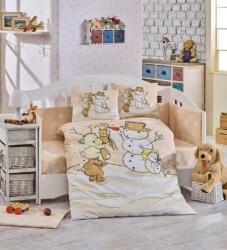 Hobby Set lenjerie de patut pentru copii, bumbac poplin, 100 x 150, Hobby, Snowball Beige Lenjerie de pat