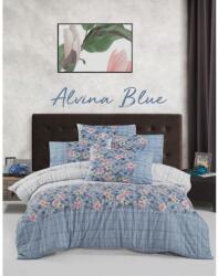 Victoria Lenjerie de pat dublu bumbac 100% ranforce Victoria Alvina Blue Lenjerie de pat