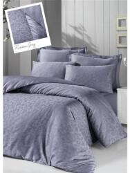 Victoria Lenjerie de pat dublu bumbac 100% Jacquard Satin Deluxe Victoria Rima Grey Lenjerie de pat