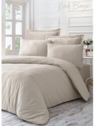 Victoria Lenjerie de pat dublu bumbac 100% Exclusive Satin Deluxe Victoria Line Beige Lenjerie de pat
