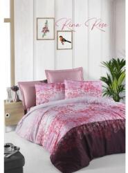 Victoria Lenjerie de pat dublu bumbac 100% Satin Deluxe Victoria, Rina Rose Lenjerie de pat