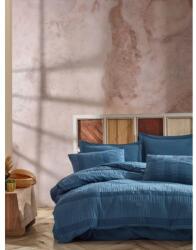 Şaheser Lenjerie de pat dublu premium King Supreme tesatura jaquard Saheser, Salmon Dark Blue Lenjerie de pat