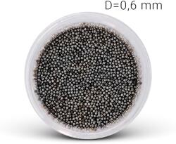  Fém gyöngy - fekete (0, 6 mm)