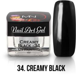 Mystic Nails Festő Színes Zselé - 34 - Creamy Black (HEMA-free) - 4g