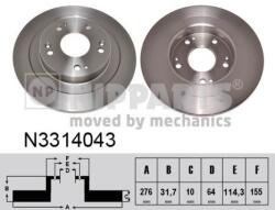 NIPPARTS Disc frana NIPPARTS N3314043 - automobilus