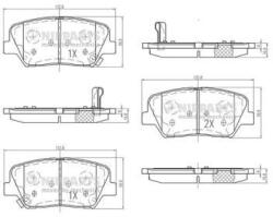 NIPPARTS set placute frana, frana disc NIPPARTS N3600554 - piesa-auto
