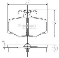 NIPPARTS set placute frana, frana disc NIPPARTS J3611031 (J3611031)