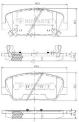 NIPPARTS set placute frana, frana disc NIPPARTS N3600547 - piesa-auto