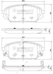 NIPPARTS set placute frana, frana disc NIPPARTS N3600551 - piesa-auto