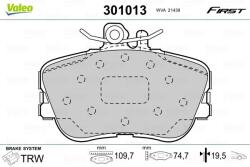VALEO set placute frana, frana disc VALEO ESSENTIAL 301013 (301013)