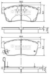 NIPPARTS set placute frana, frana disc NIPPARTS J3608021 - piesa-auto