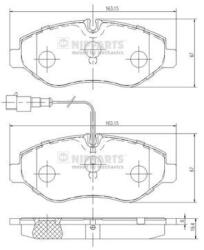 NIPPARTS set placute frana, frana disc NIPPARTS N3601100 (N3601100)