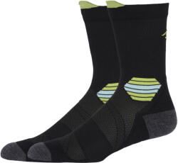 ASICS Uniszex zokni, ASICS Fujitrail Run Crew Sock, fekete 47 fekete|sárga|zöld