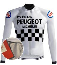 REDTED Vintage Peugeot White kerékpáros mez - REDTED 4XL fekete|narancssárga