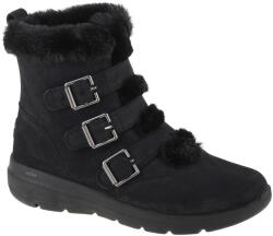 Skechers Női téli csizma, Skechers Glacial Ultra - Buckle Up 38 fekete