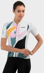 SIROKO Női rövid ujjú póló Cycling SIROKO M2 Pinerolo M fehér|rózsaszín|szürke